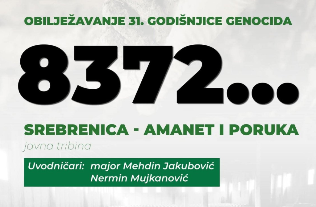Kalesija: U ponedjeljak tribina “Srebrenica – amanet i poruka”